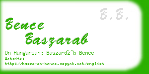 bence baszarab business card